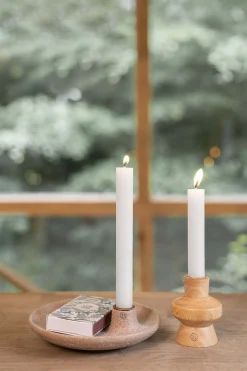 zusss 4 rustieke kaarsen 20cm wit