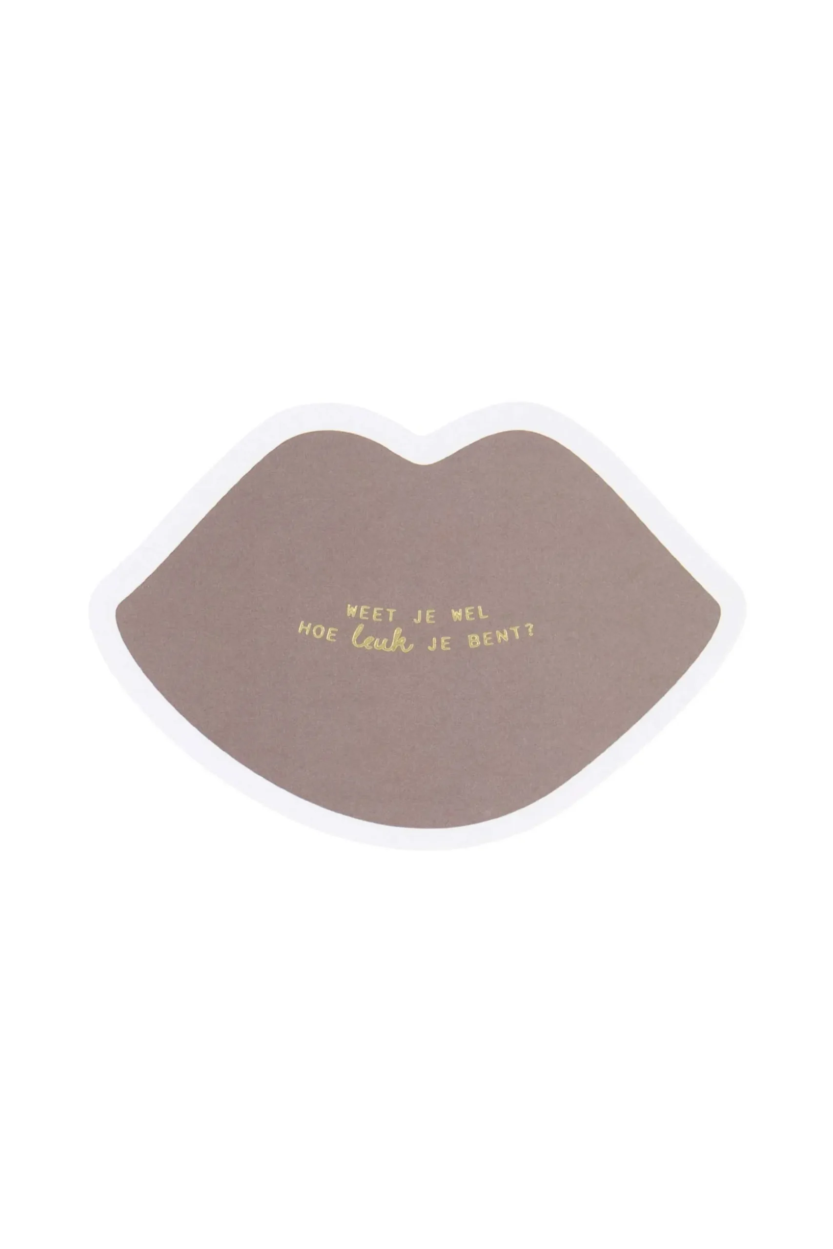 zusss ansichtkaart kusje antracietgrijs