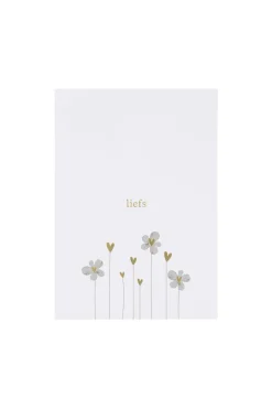zusss ansichtkaart liefs wit/goud