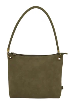 zusss basic schoudertas met hengsel L donkergroen