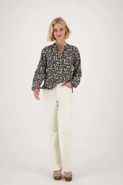 zusss blouse blaadjes print