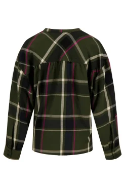 zusss blouse met ruit donkergroen