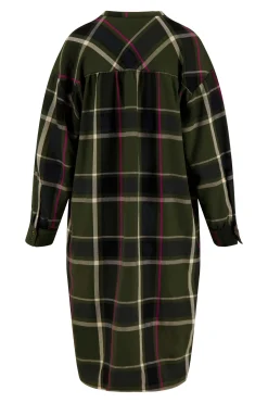 zusss blousejurk met ruit donkergroen