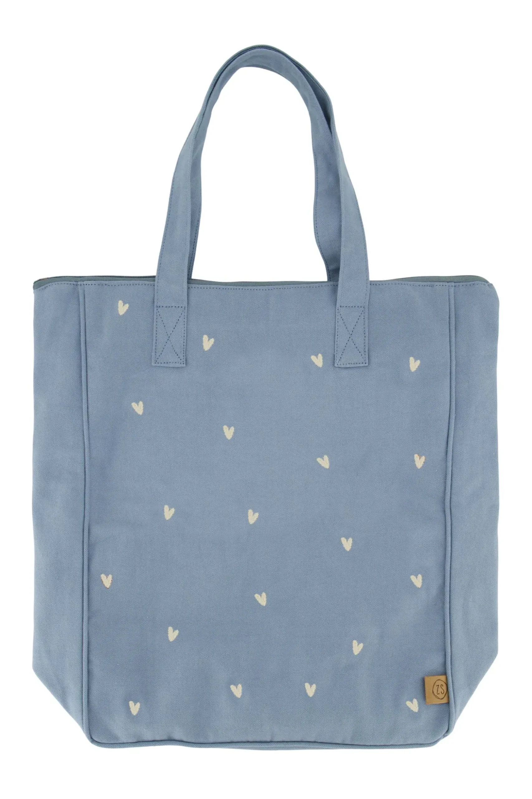 zusss boodschappentas hartje grijsblauw