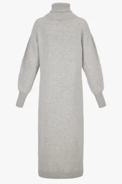 zusss brei jurk met wijde mouwen lichtgrijs