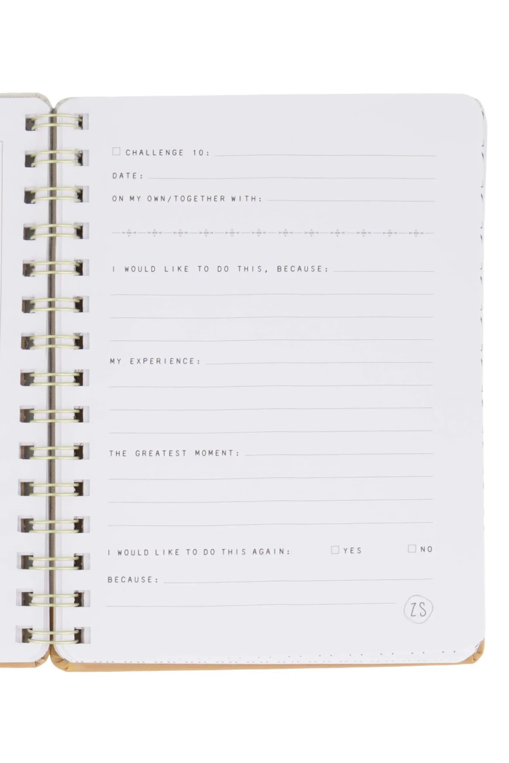 zusss bucket list journal