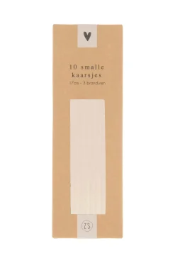 zusss doosje met 10 smalle kaarsjes 17cm poederroze