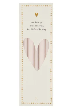 zusss doosje met 10 smalle kaarsjes 17cm off white