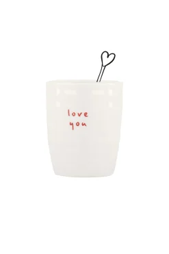 zusss espressokopje love you wit/rood