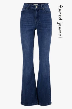 zusss flared jeans donkerblauw