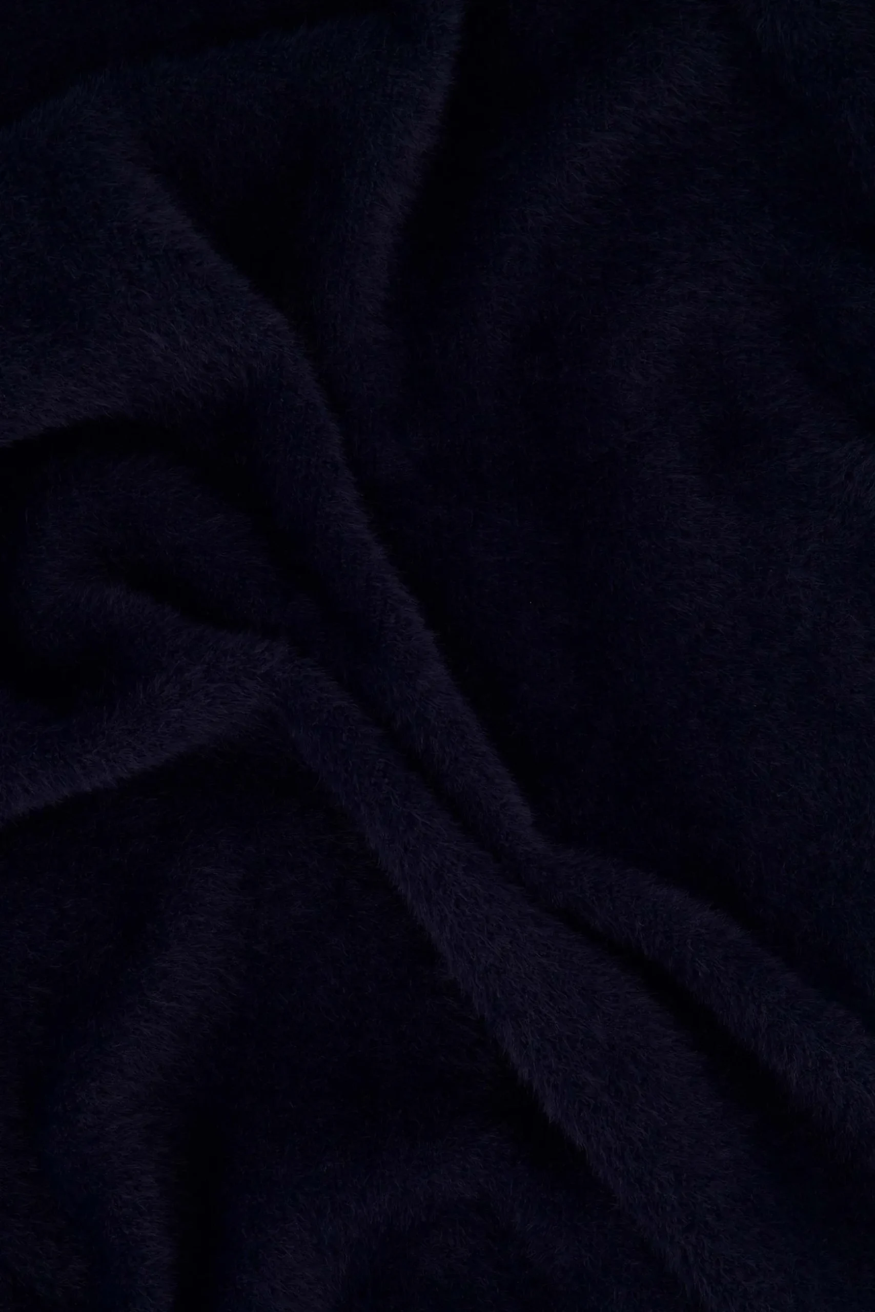 zusss fluffy vest donkerblauw