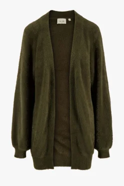 zusss fluffy vest donkergroen