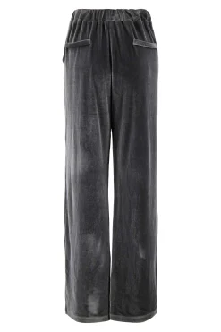 zusss fluwelen broek antracietgrijs