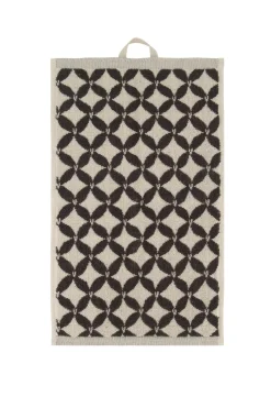 zusss gastendoekje patroon hartje zand/antraciegrijs