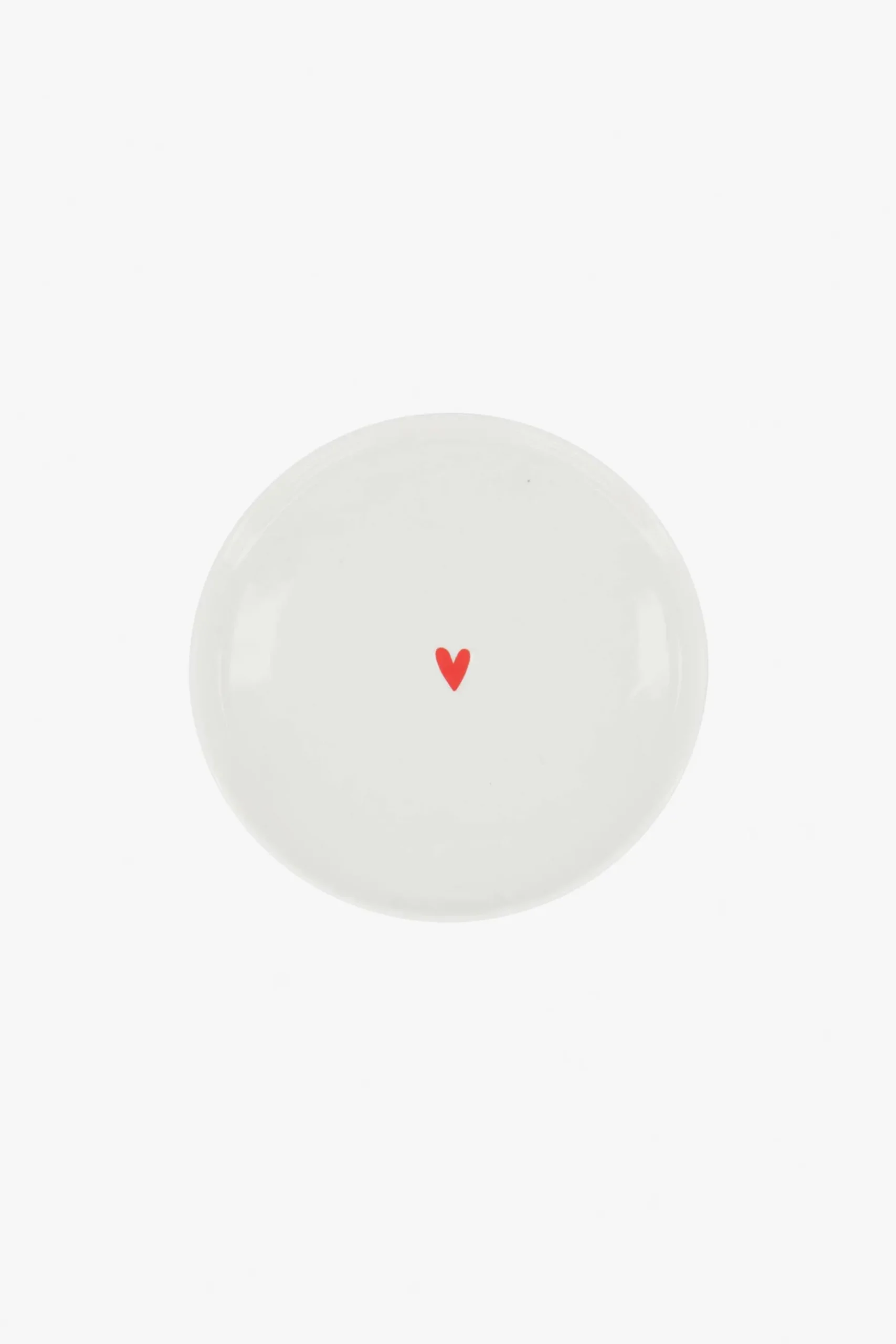 zusss gebaksbordje wit met hartje rood