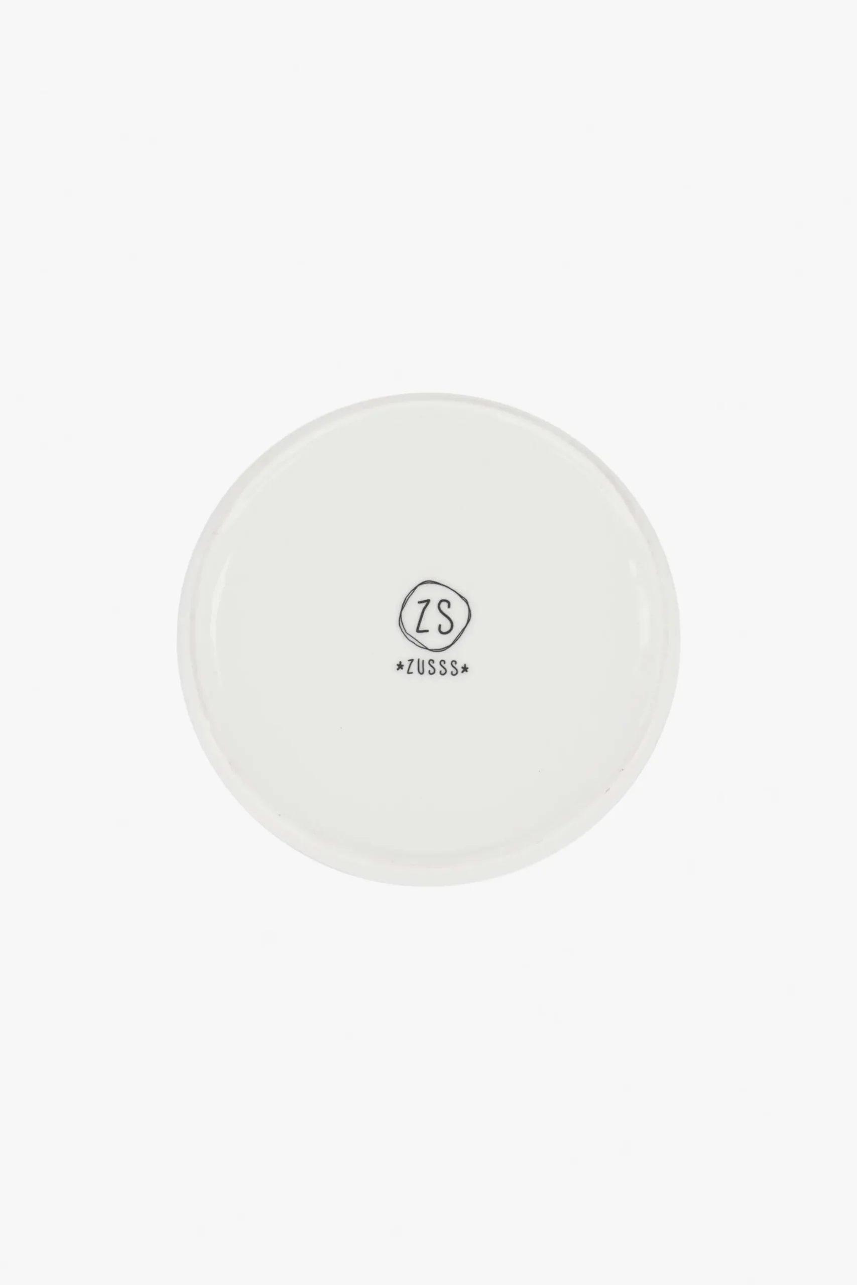 zusss gebaksbordje wit met hartje rood