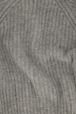 zusss gebreid vest in bomberstyle lichtgrijs