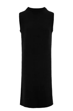 zusss gebreide spencer jurk zwart