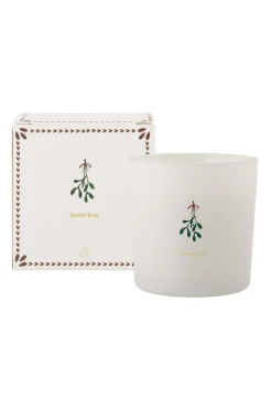 zusss geurkaars in doosje winterbloem kerstkus mistletoe wit