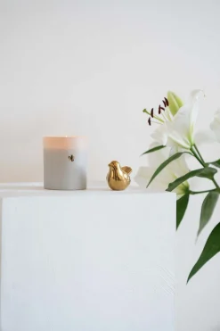 zusss geurkaars in doosje geniet momentje bloem zand/goud