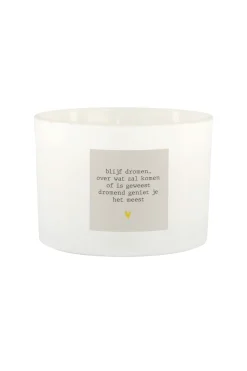 zusss geurkaars in glas gedicht blijf dromen L zand