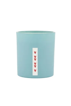 zusss geurkaars in glas hartje grijsblauw