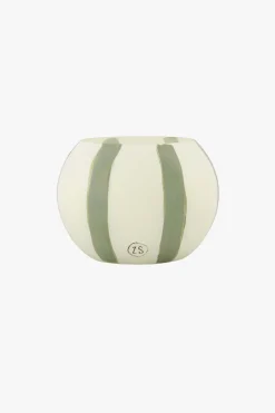 zusss glazen geurkaars met strepen zand saliegroen