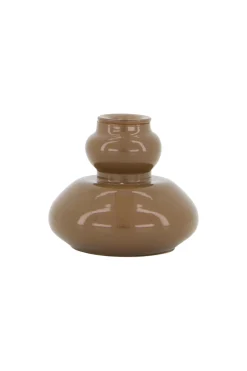 zusss glazen kandelaar 5,5cm warm grijs