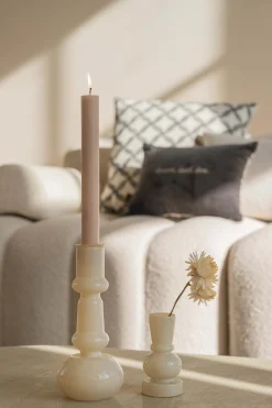 zusss glazen kandelaar 18cm zand