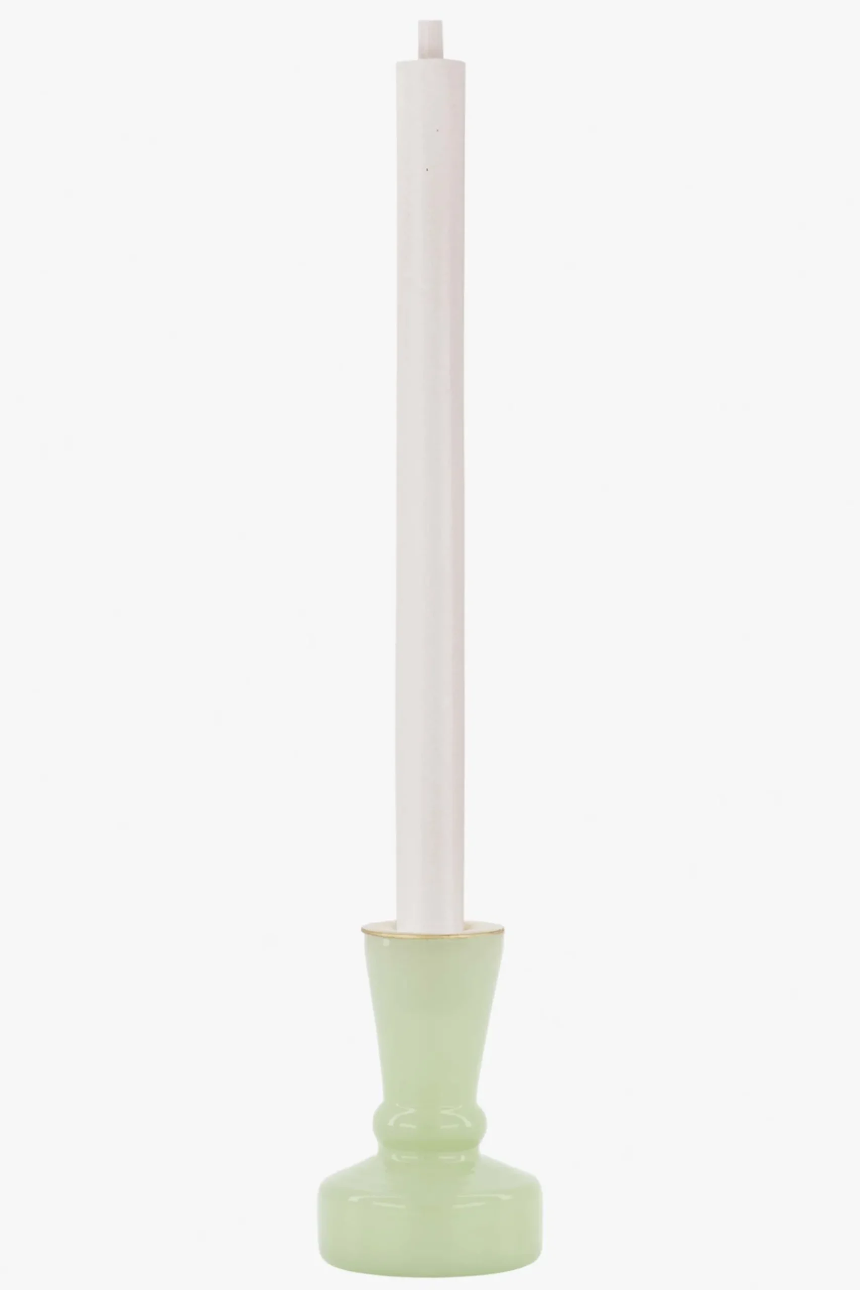 zusss glazen kandelaartje S saliegroen