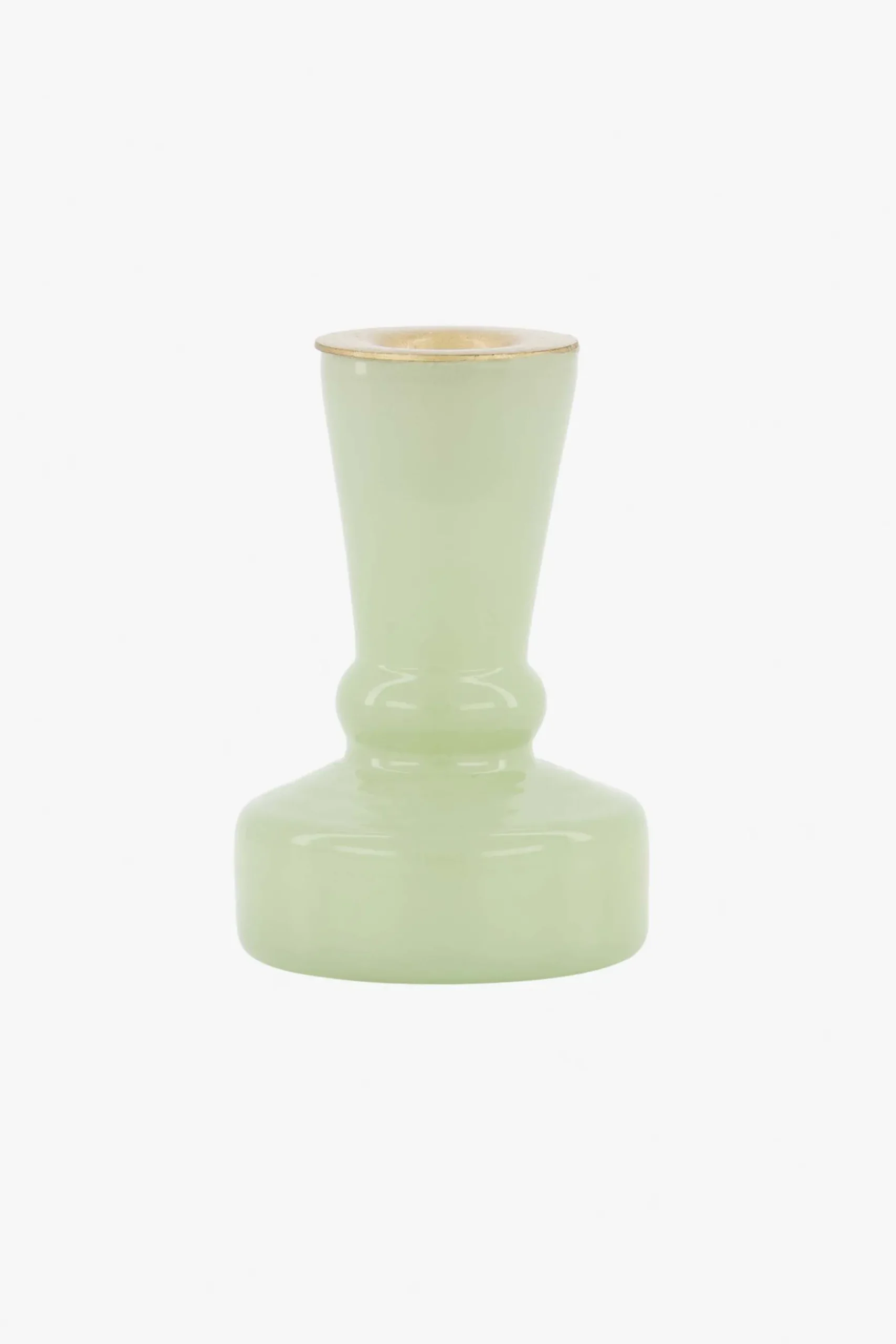 zusss glazen kandelaartje S saliegroen