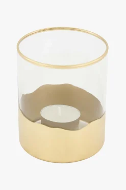 zusss glazen waxinelichthouder M goud