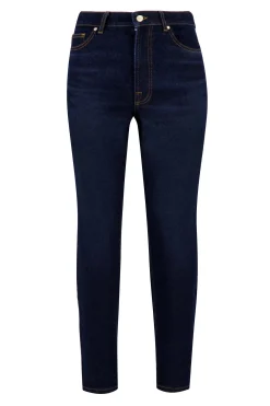 zusss high waist jeansdonkerblauw