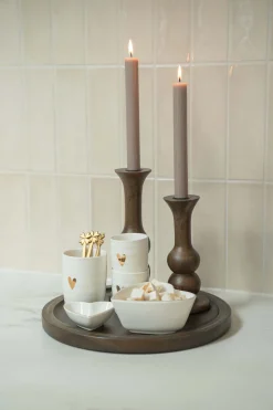 zusss houten kandelaar L donkerbruin