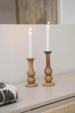 zusss houten kandelaar L naturel