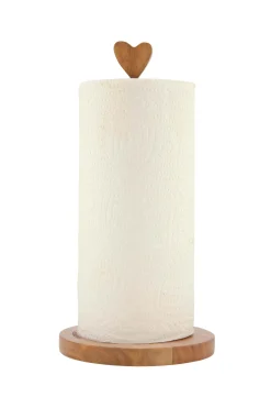 zusss houten keukenrolhouder he leukerd donkerbruin