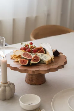 zusss houten taartplateau donkerbruin