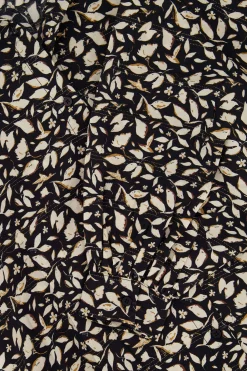 zusss jurk blaadjes print zwart