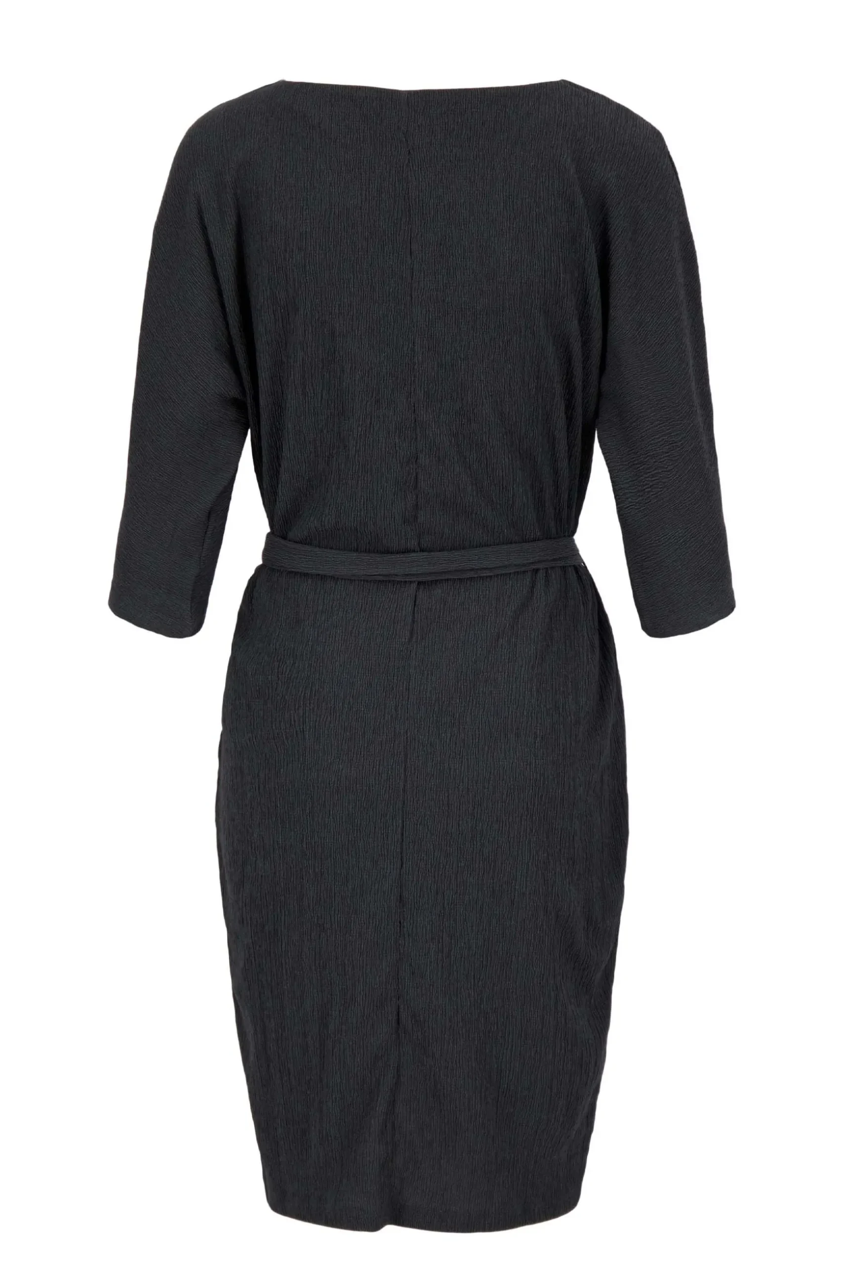 zusss jurk van crinkle stof antracietgrijs