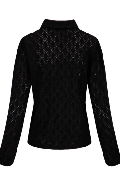 zusss kanten blouse zwart