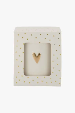 zusss keramieken geurkaars in doosje linnen hartje wit