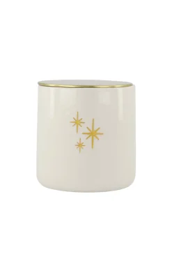 zusss keramieken geurkaars warme wol sterren wit L