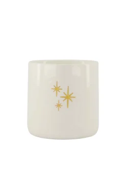 zusss keramieken geurkaars warme wol sterren wit L