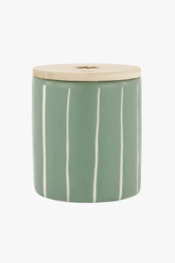 zusss keramieken geurkaars met houten deksel klavertje salie