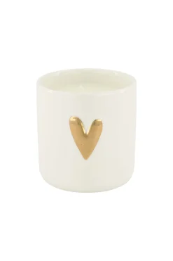 zusss keramieken geurkaars linnen goud hartje wit