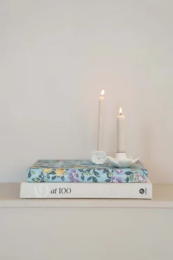 zusss keramieken kandelaar bloem wit