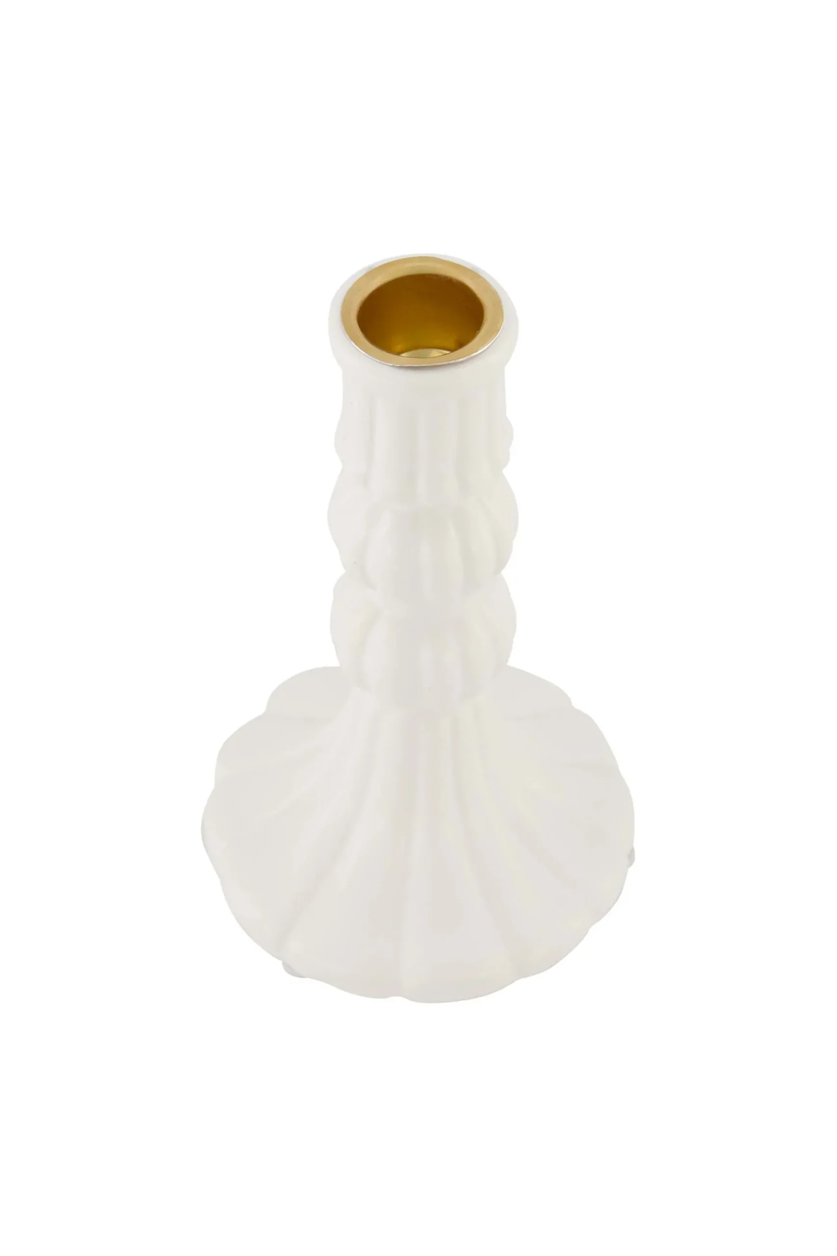 zusss keramieken kandelaar vintage wit M