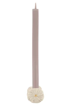 zusss keramieken kandelaartje bloem beige