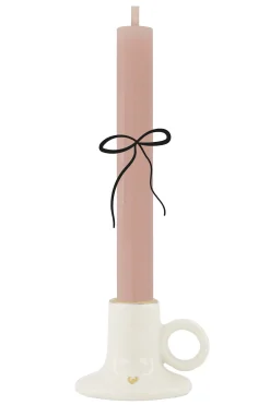 zusss keramieken kandelaartje hartje wit