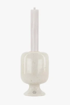 zusss keramieken kandelaar L glazuur zand spikkels